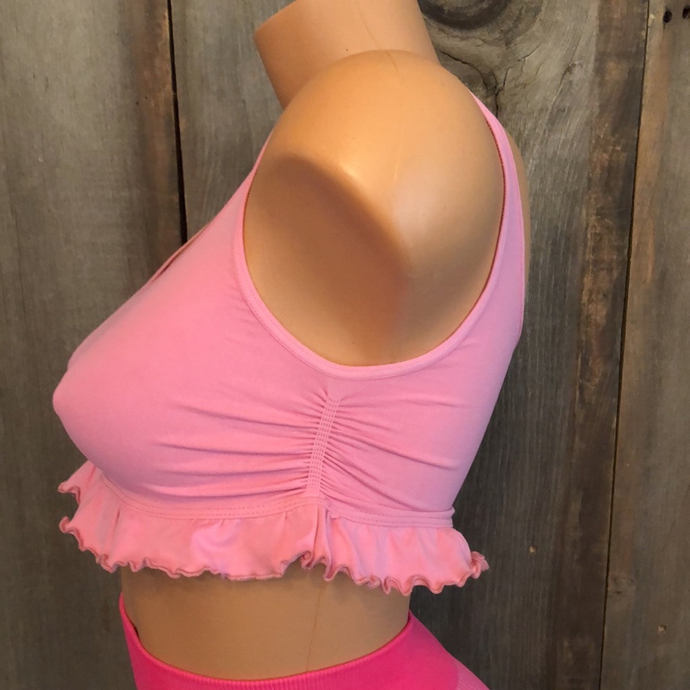 NWOT Free People Movement Ruffle Top in Pink Size XS/S - Picture 3 of 13